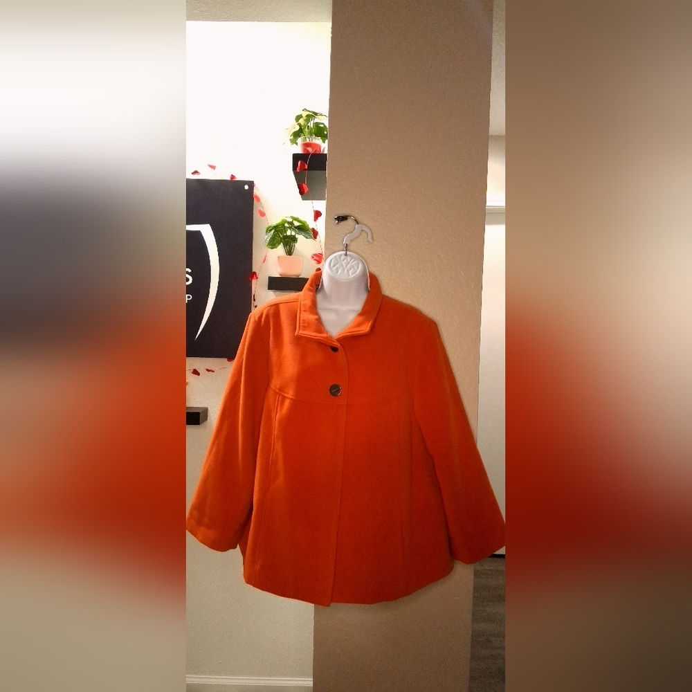 Chico's Wool Swing Jacket Size 3 - Picture 7 of 15